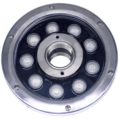 Прожектор для фонтана c ВР 38 мм AquaViva LED (9led 9W 12V AC/DC) RGB IP68 Прожектор для фонтана c ВР 38 мм AquaViva LED (9led 9W 12V AC/DC) RGB IP68