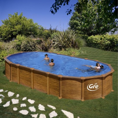 Сборный бассейн GRE Dream Pool PROV7388WO (730х375х132) с облицовкой «под дерево»