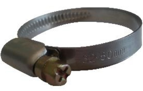 Хомут червячный из нержавеющей стали D 32-50мм