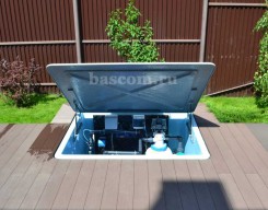 Приямок с крышкой "Домик" композитный 1,96x1,66x1,4м.