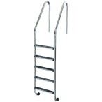 Лестница Flexinox STANDARD 5 ст AISI-304, для широкого борта