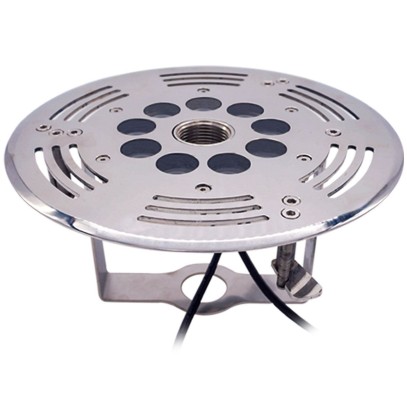 Прожектор с водостоком для пешеходного фонтана AquaViva LED (9led 9W 12V AC/DC) RGB IP68 Прожектор с водостоком для пешеходного фонтана AquaViva LED (9led 9W 12V AC/DC) RGB IP68