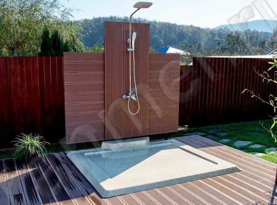 Приямок с крышкой душевая площадка, композитный 1,96x1,66x1,4м.