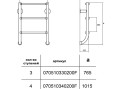 Лестница Hayward IDP3 из двух частей 3cт AISI-316 (нижняя часть)