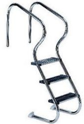 Лестница для облегченного входа в бассейн 3 двойные ступени AISI-316