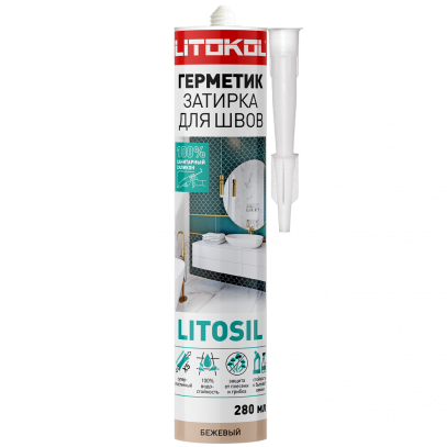 Силиконовый герметик LITOSIL (280 мл) бежевый