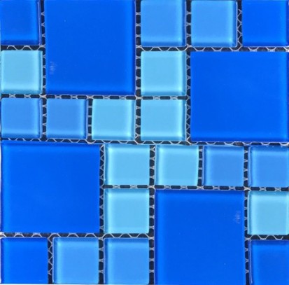 Мозаика стеклянная Aquaviva Cristall Light Blue (23 мм - 48 мм)