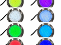  Прожектор светодиодный Aquaviva (LED028-99led) 6W RGB/4M стальная рамка  + закладная 