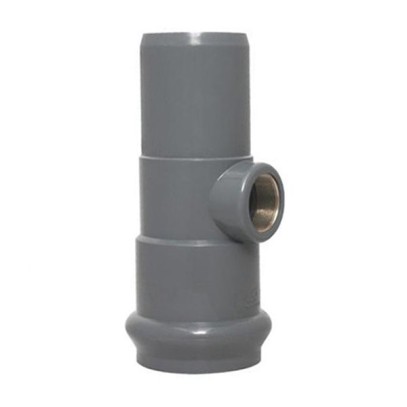  Тройник 90° ПВХ Aquaviva раструбный с резьбовым выходом 160/2