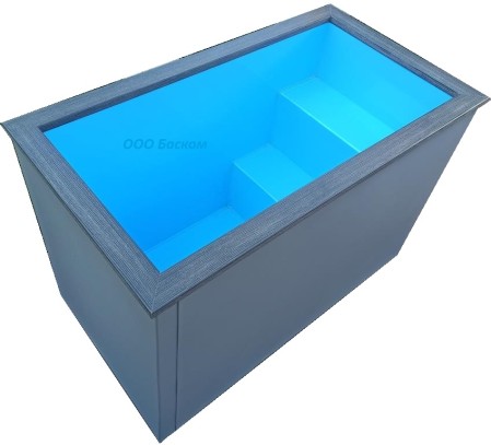 Купель Милли1 с лестницей 1,56х0,86х1,05м. Акция