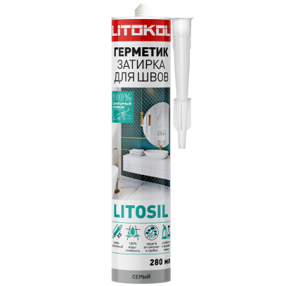 Силиконовый герметик LITOSIL (280 мл) серый Силиконовый герметик LITOSIL (280 мл) серый