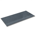 Бортовая плитка прямая Aquaviva Montagna Black, 595x289x20 мм