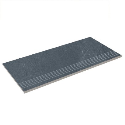 Бортовая плитка прямая Aquaviva Montagna Black, 595x289x20 мм