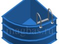 Купель 1,5х1,5х1,5м Сектор из полипропилена (чаша)