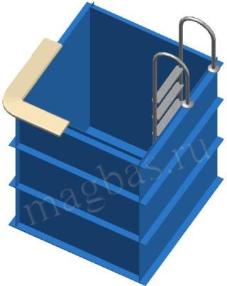 Купель 1,5х1,5х1,8м Кубок из полипропилена (чаша)