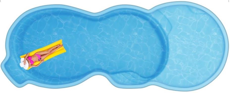 Бассейн  7,26х2,9х1,62м. Мартиника Атолл композитный