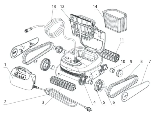 Валик задний пылесоса-робота Splash 73284 647328441989