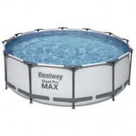 Каркасный круглый бассейн Bestway 56418 (366х100 см) с картриджным фильтром и лестницей