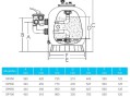Фильтр песочный Aquaviva SP450 (7,8 м³/ч, 2 бар) с 6-ти поз. клапаном