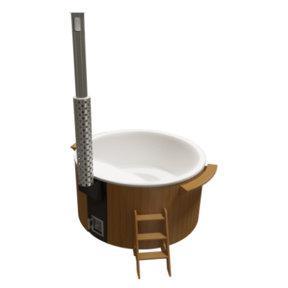 Купель круглая PolarSpa Элит KFE220TP Термососна, интегрированная дровяная печь