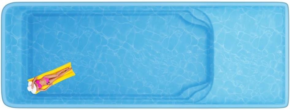 Бассейн  9,95х3,7х1,26-1,7м. Марсель Атолл композитный