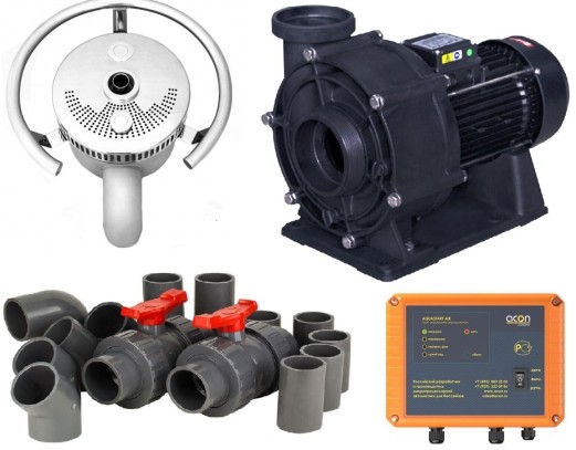  Противоток из нержавеющей стали АТ 60 м.куб./ч (комплект) пневмокнопка