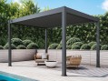  Пергола Aquaviva Модерн с креплением к стене (руч. упр. ламелями) 4X3м RAL7015 (Антрацит) 