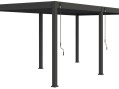  Пергола Aquaviva Модерн с креплением к стене (руч. упр. ламелями) 4X3м RAL7015 (Антрацит) 