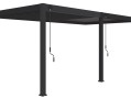  Пергола Aquaviva Модерн с креплением к стене (руч. упр. ламелями) 4X3м RAL7015 (Антрацит) 