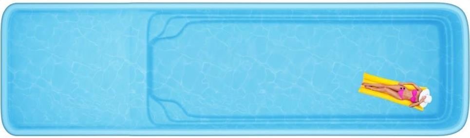 Бассейн 12,92х3,7х1,26-1,65м. Дижон Атолл композитный