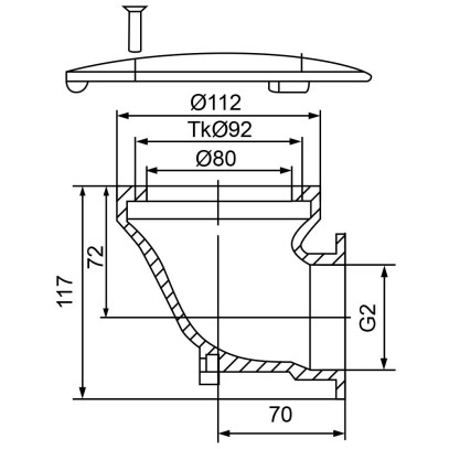  Донный слив Fitstar 2015020 ВР 2