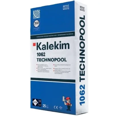  Клей для плитки с гидроизолирующими свойствами Kalekim Technopool 1062 белый, C2TE S2 (25 кг.) Уценка 