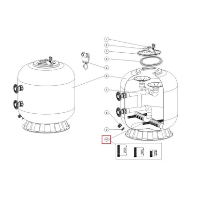 Дюзы для фильтра Aquaviva L1800-2000 (129 мм)