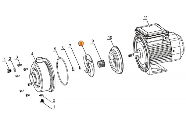 Рабочее колесо насоса DWK400T Mayer Schwimmbad LX A03010051 Рабочее колесо насоса DWK400T Mayer Schwimmbad LX A03010051