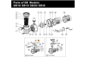 Конденсатор насоса SB30  35мкф (04016016)