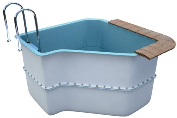 Купель 1,9х1,9х1,3м. Берген разборная, композитная