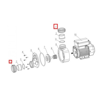 Гайка соединительной муфты насоса Aquaviva JA