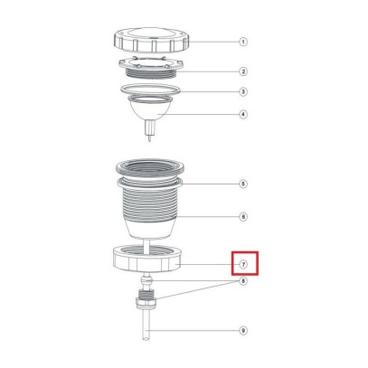  Гайка зажимная Aquaviva для UL/Led-P50 