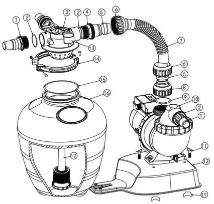 Бочка фильтра д.330мм (верх.подсоед.) FSU Emaux (01331061) Бочка фильтра д.330мм (верх.подсоед.) FSU Emaux (01331061)