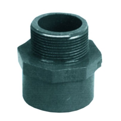 Муфта ПВХ Kripsol с наружной резьбой MU30 63.C, диаметр 63 мм. х 2