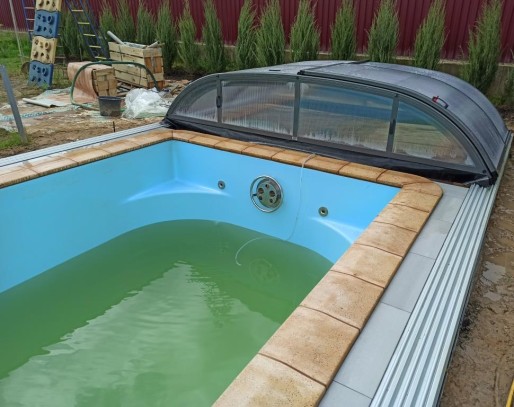 Бассейн композитный Корсика 6х3х1,68м с павильоном