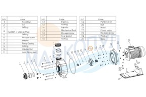Сальник (компл.) насоса WTB Mayer Schwimmbad F01200013