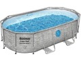 Каркасный бассейн Bestway Steel Камень 56714 (427х250х100 см) с картриджным фильтром, лестницей и защитным тентом Каркасный бассейн Bestway Steel Камень 56714 (427х250х100 см) с картриджным фильтром, лестницей и защитным тентом