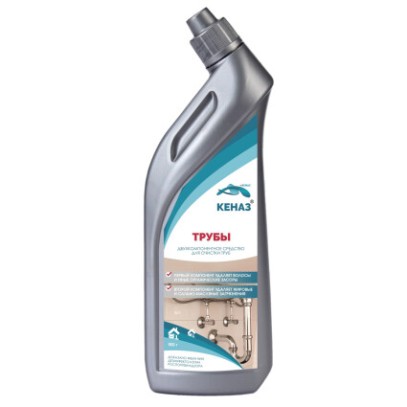 Двухкомпонентное средство для очистки труб Kenaz "Трубы" 0,8 л Двухкомпонентное средство для очистки труб Kenaz