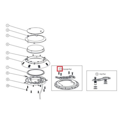 Крепление для прожекторов Aquaviva LED/UL-P100 под бетон