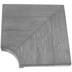  Угловой элемент AquaViva 500х500х70-40, Wood серый 