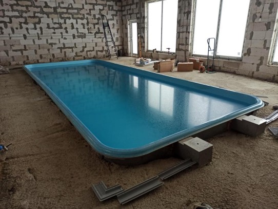 Бассейн композитный Логан 9х3,7м этапы строительства
