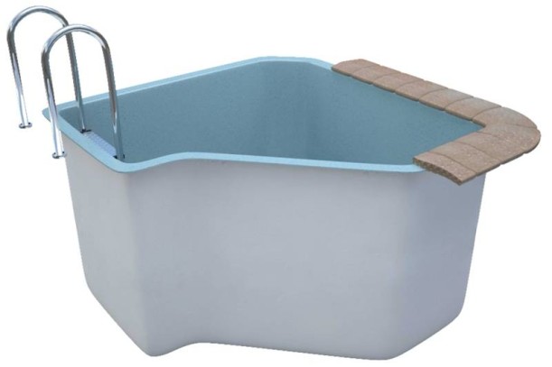 Купель 1,9х1,9х1,3м. Берген композитная (чаша)