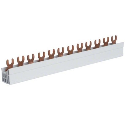 Шина вилочная Hager KDN363A 3-полюсная, на 12 модулей, 10 мм2