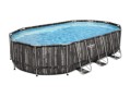 Каркасный бассейн Bestway Wood Style 5611R (610х366х122 см) с картриджным фильтром, лестницей и тентом Каркасный бассейн Bestway Wood Style 5611R (610х366х122 см) с картриджным фильтром, лестницей и тентом